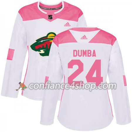Adidas Maillot de Hockey Minnesota Wild Matt Dumba 24 2017-2018 Blanc Rose Fashion Authentic - Femme Adidas Maillot de Hockey Minnesota Wild Matt Dumba 24 2017-2018 Blanc Rose Fashion Authentic - Femme